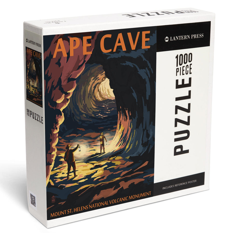 Mount St. Helens, Washington, Ape Cave, Sunset View, Jigsaw Puzzle Puzzle Lantern Press 
