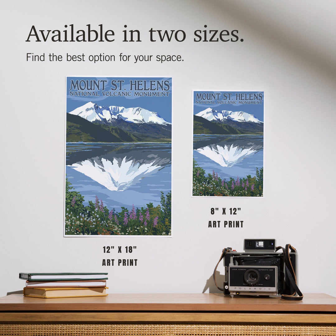 Mount St. Helens, Washington, Before and After Views, Art & Giclee Prints Art Lantern Press 