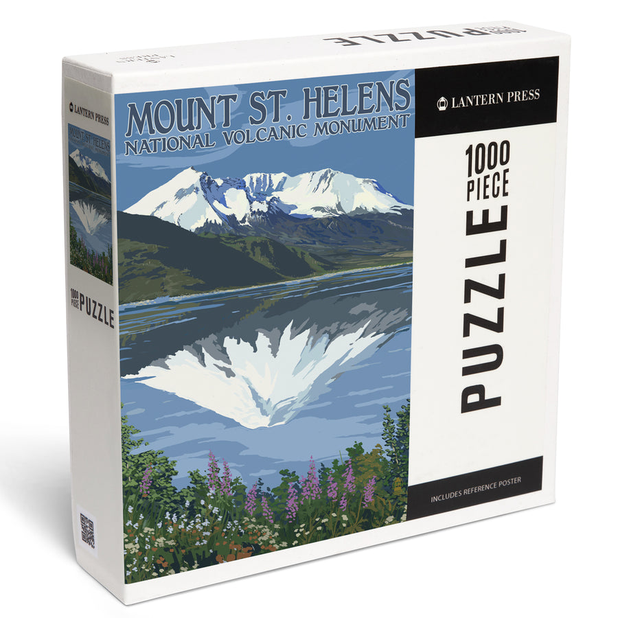 Mount St. Helens, Washington, Before and After Views, Jigsaw Puzzle Puzzle Lantern Press 