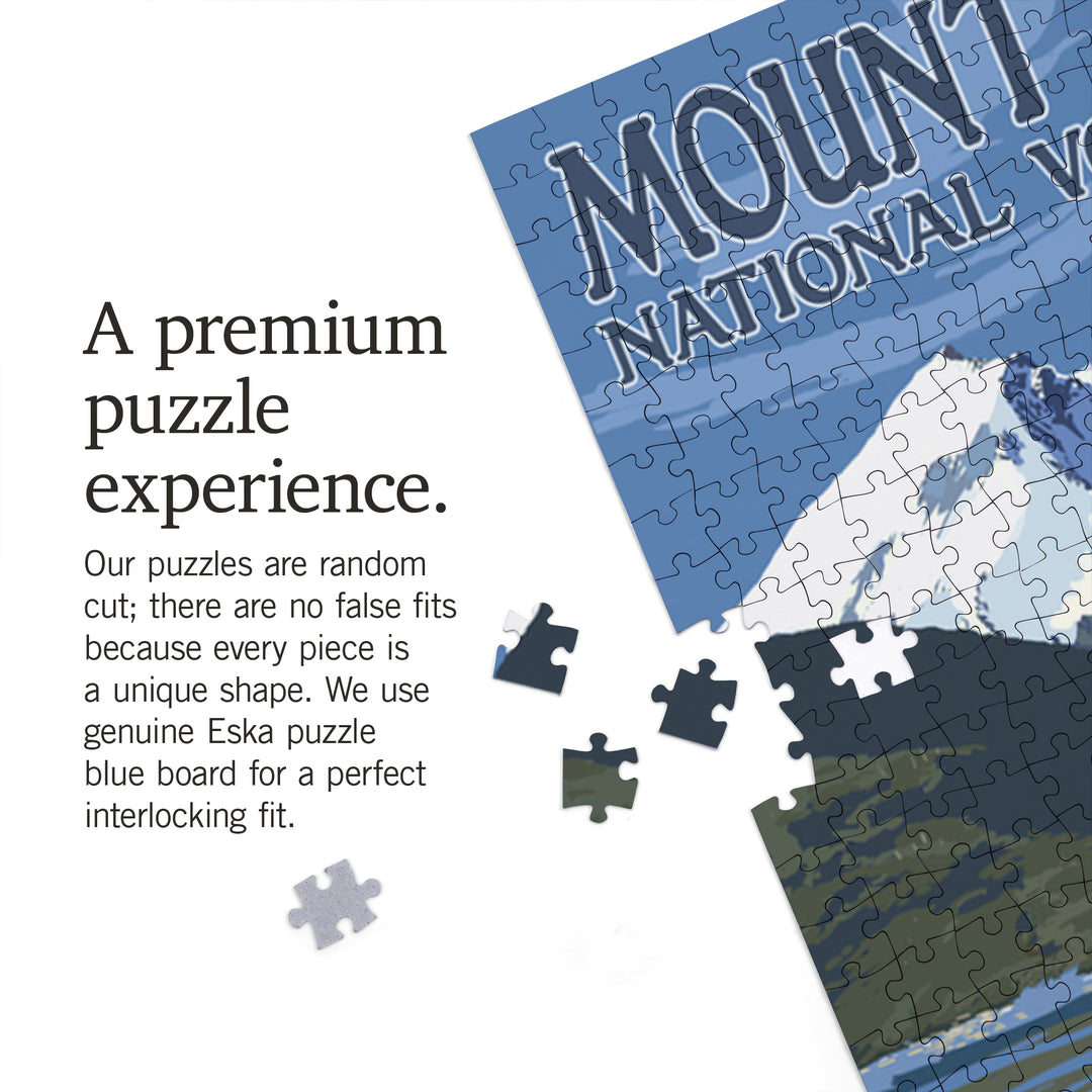 Mount St. Helens, Washington, Before and After Views, Jigsaw Puzzle Puzzle Lantern Press 
