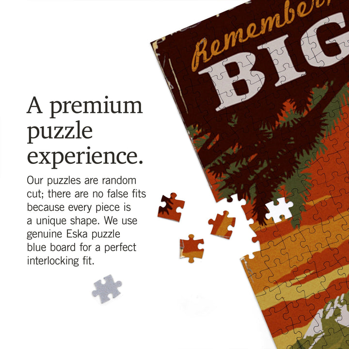 Mount St. Helens, Washington, Home of Bigfoot, Jigsaw Puzzle Puzzle Lantern Press 