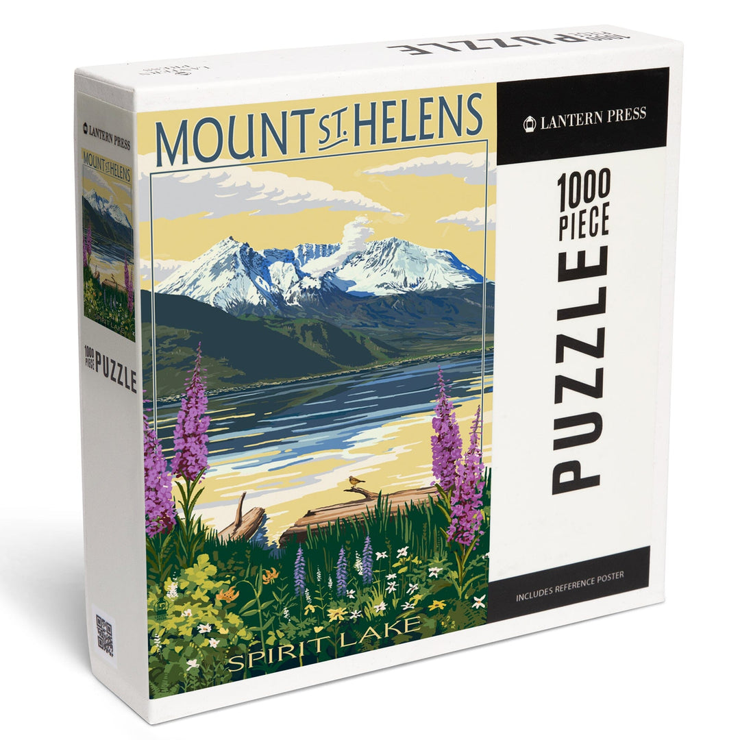 Mount St. Helens, Washington, Spirit Lake, Jigsaw Puzzle Puzzle Lantern Press 