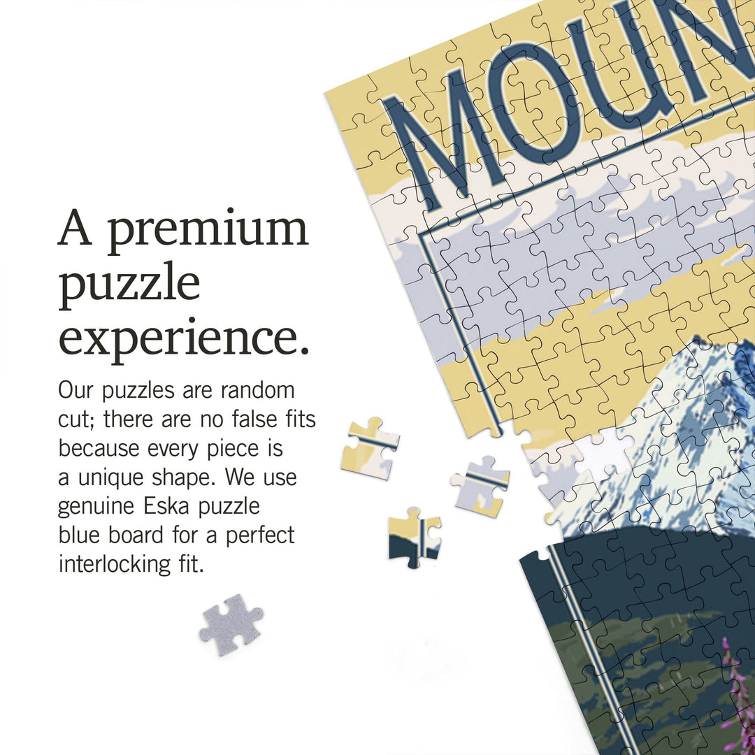 Mount St. Helens, Washington, Spirit Lake, Jigsaw Puzzle Puzzle Lantern Press 