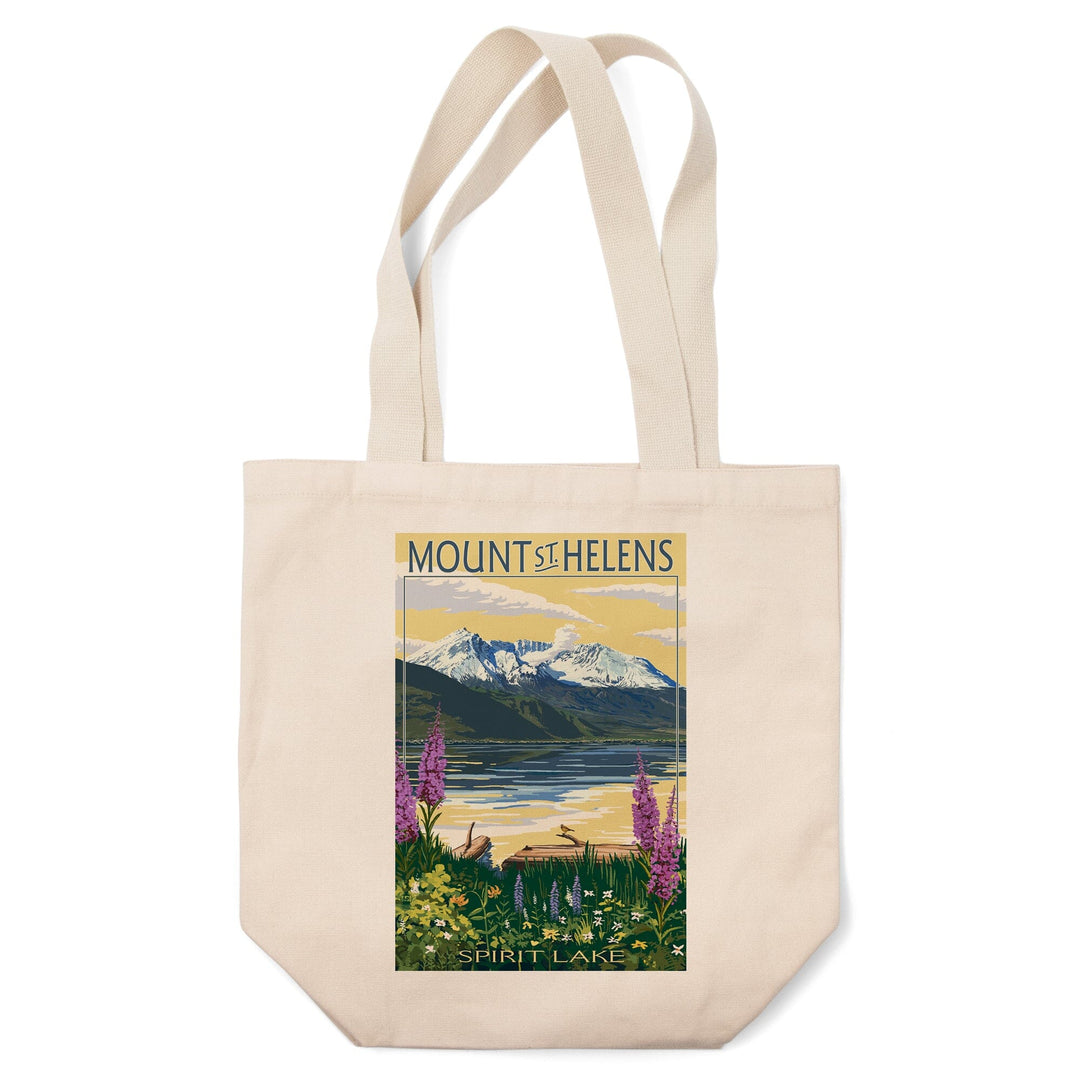 Mount St. Helens, Washington, Spirit Lake, Tote Bag Totes Lantern Press 