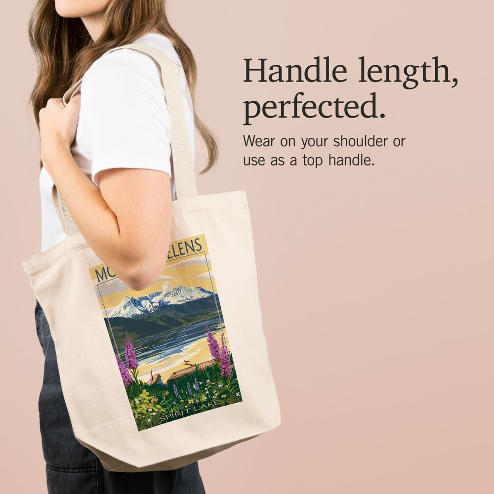 Mount St. Helens, Washington, Spirit Lake, Tote Bag Totes Lantern Press 
