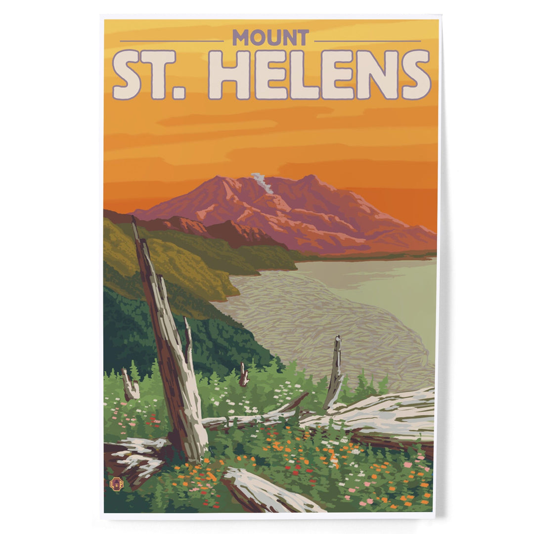 Mount St. Helens, Washington, Sunset View, Art & Giclee Prints Art Lantern Press 