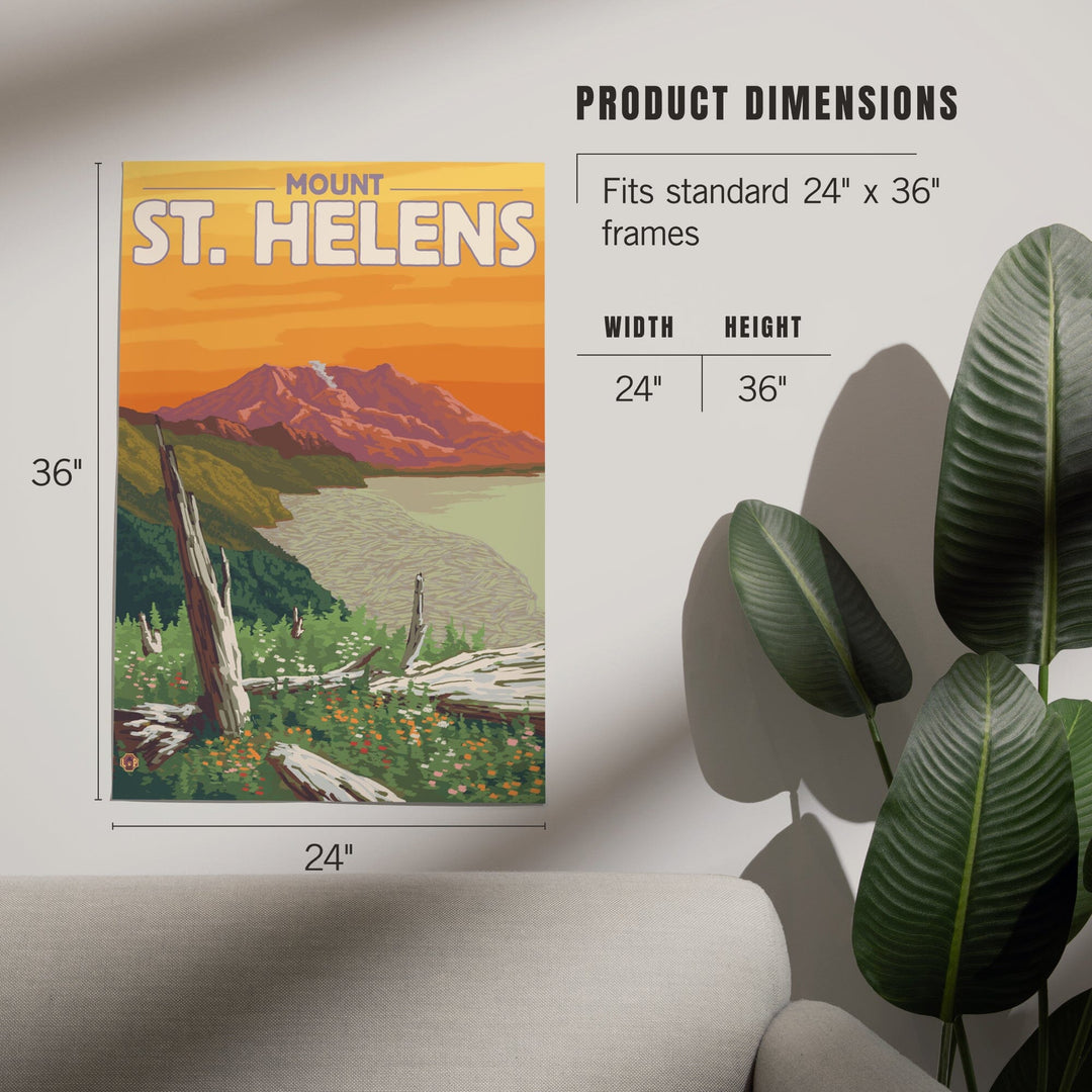 Mount St. Helens, Washington, Sunset View, Art & Giclee Prints Art Lantern Press 