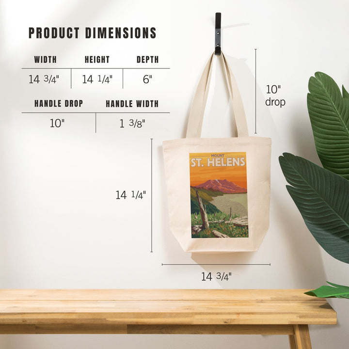 Mount St. Helens, Washington, Sunset View, Tote Bag Totes Lantern Press 