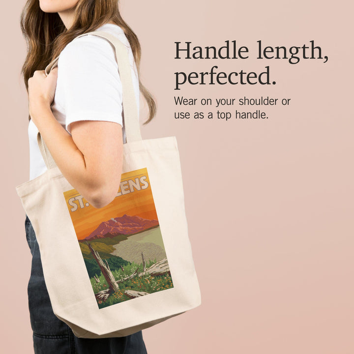 Mount St. Helens, Washington, Sunset View, Tote Bag Totes Lantern Press 