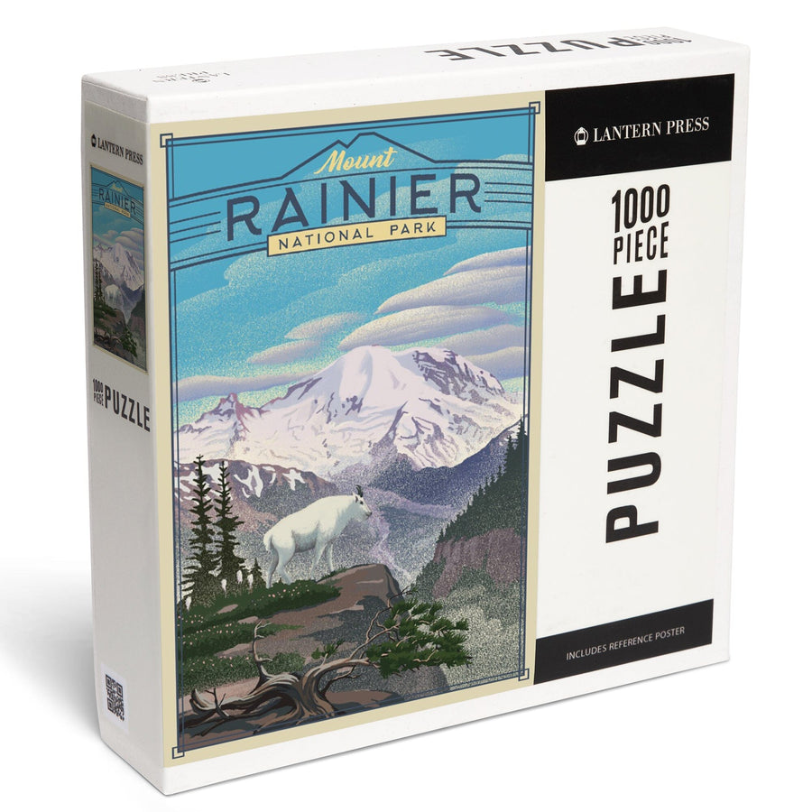 Mt. Rainier National Park, Lithograph National Park Series, Jigsaw Puzzle Puzzle Lantern Press 
