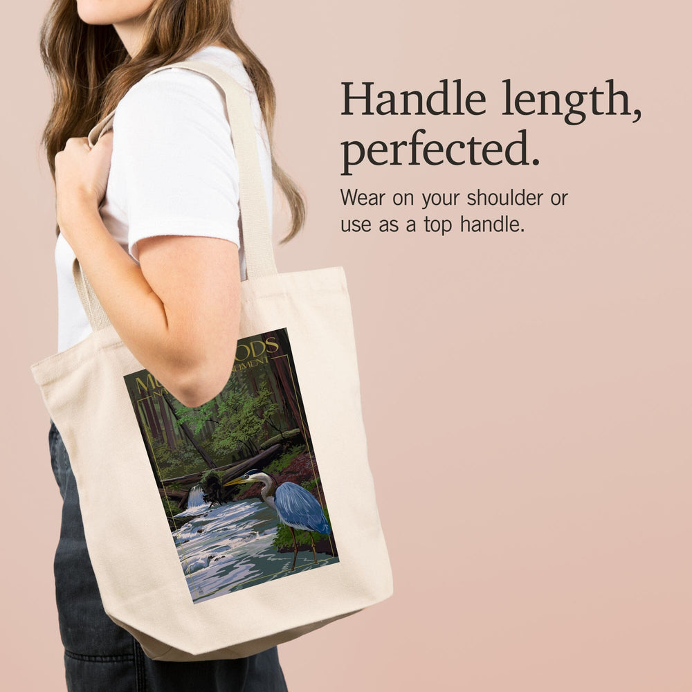 Muir Woods National Monument, California, Blue Heron, Tote Bag Totes Lantern Press 