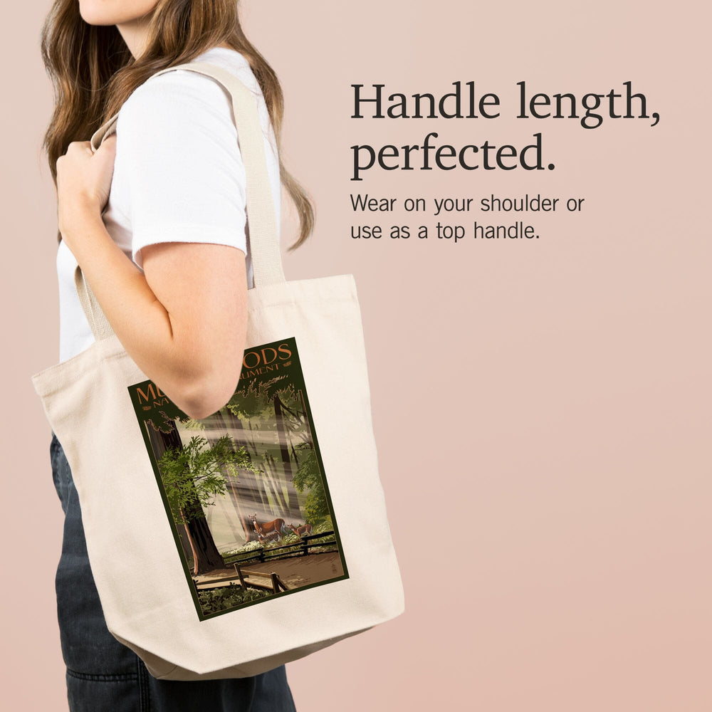 Muir Woods National Monument, California, Deer and Fawns, Tote Bag Totes Lantern Press 