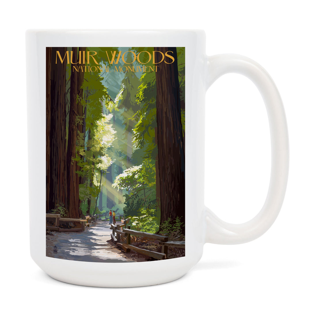 Muir Woods National Monument, California, Pathway, Ceramic Mug Mugs Lantern Press 