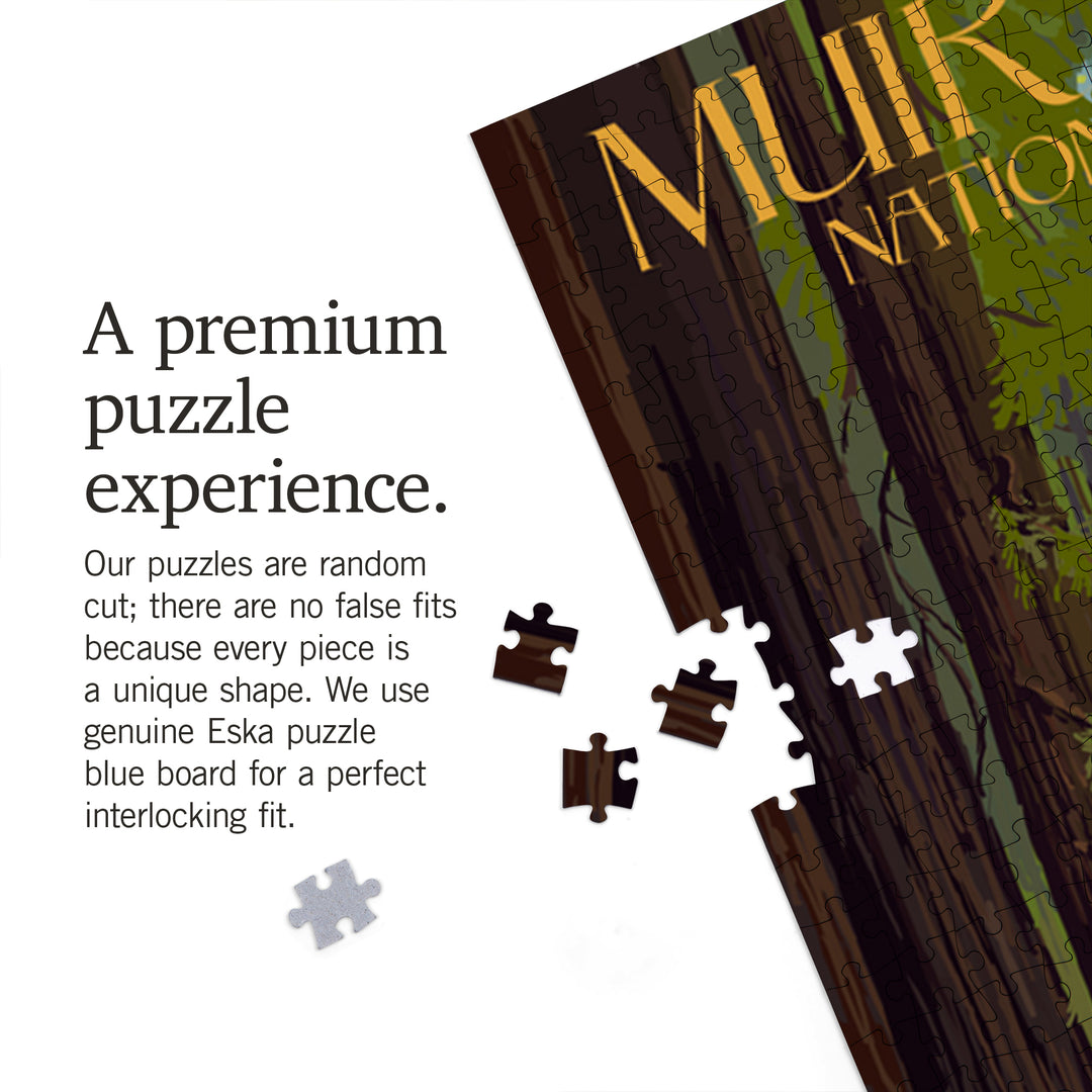 Muir Woods National Monument, California, Pathway, Jigsaw Puzzle Puzzle Lantern Press 