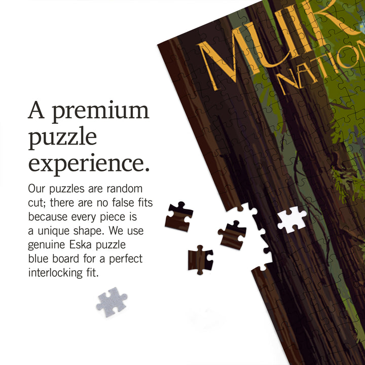 Muir Woods National Monument, California, Pathway, Jigsaw Puzzle Puzzle Lantern Press 