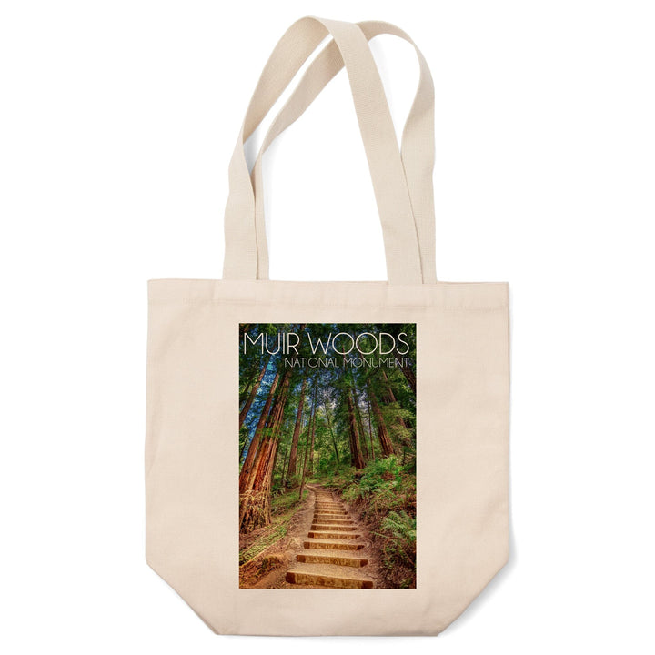 Muir Woods National Monument, California, Stairs Photograph, Tote Bag Totes Lantern Press 