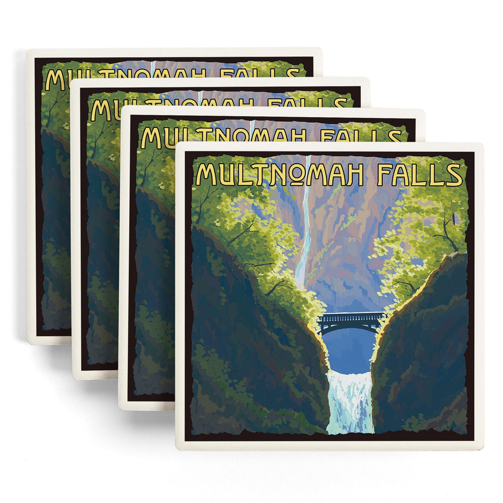 Multnomah Falls, Oregon, Coasters Coasters Lantern Press 