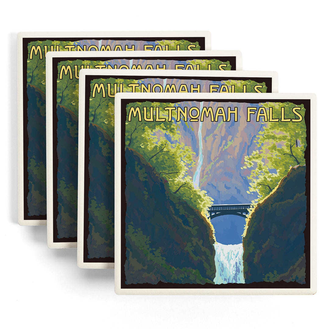 Multnomah Falls, Oregon, Coasters Coasters Lantern Press 