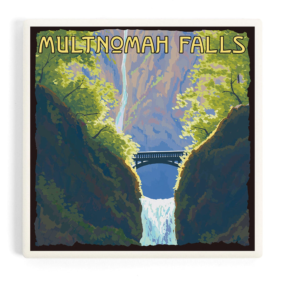 Multnomah Falls, Oregon, Coasters Coasters Lantern Press 