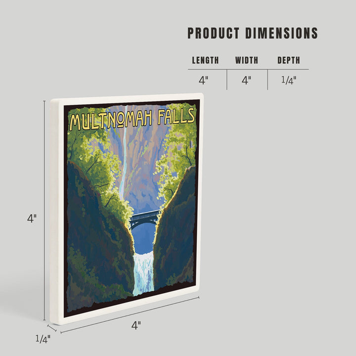 Multnomah Falls, Oregon, Coasters Coasters Lantern Press 