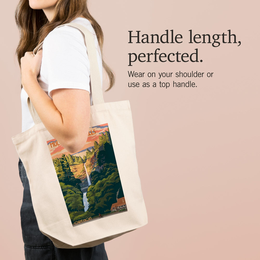 Multnomah Falls, Oregon, Fall Colors, Tote Bag Totes Lantern Press 