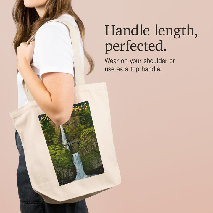 Multnomah Falls, Oregon, Summer View, Tote Bag Totes Lantern Press 