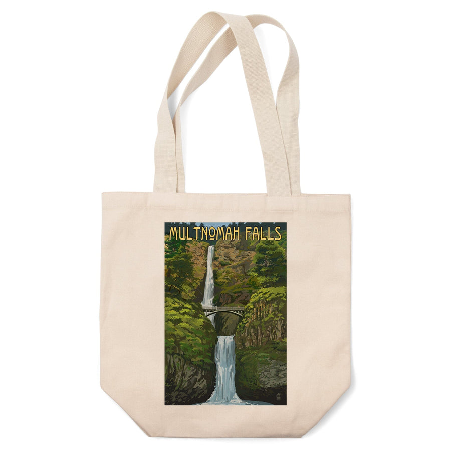 Multnomah Falls, Oregon, Summer View, Tote Bag Totes Lantern Press 