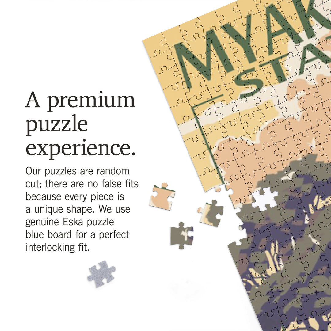 Myakka River State Park Sarasota, Florida, Alligator Scene, Jigsaw Puzzle Puzzle Lantern Press 