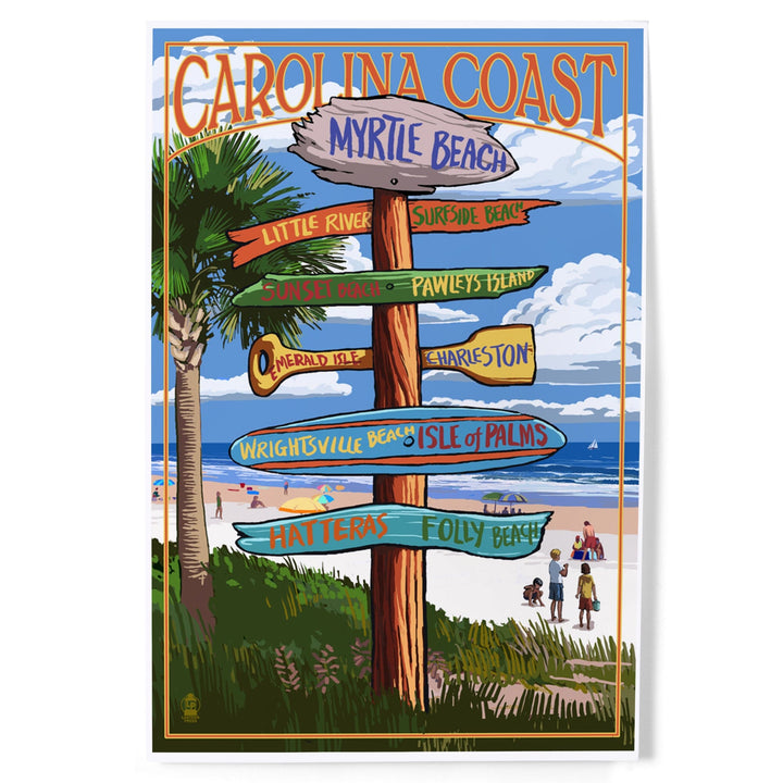 Myrtle Beach, South Carolina, Destinations Sign, Art & Giclee Prints Art Lantern Press 