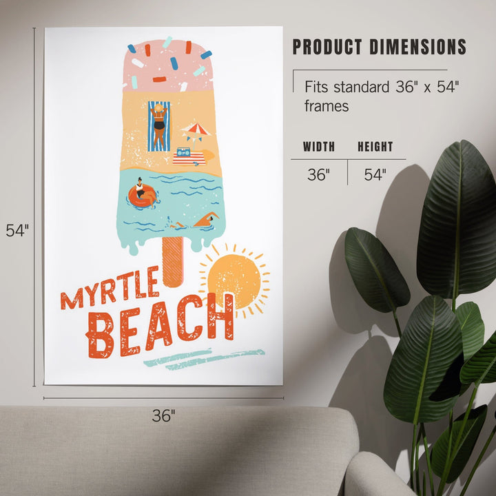 Myrtle Beach, South Carolina, Ice Cream, Art & Giclee Prints Art Lantern Press 