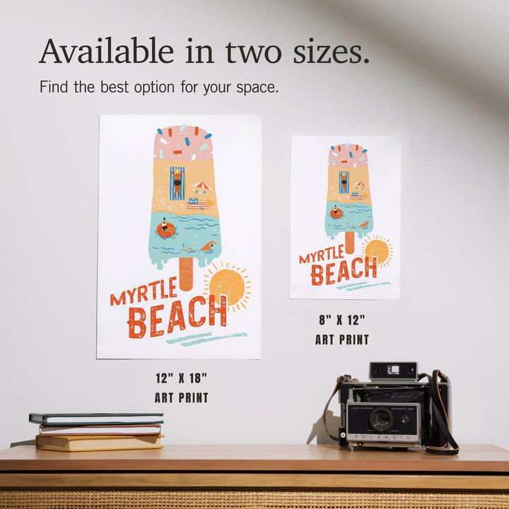 Myrtle Beach, South Carolina, Ice Cream, Art & Giclee Prints Art Lantern Press 