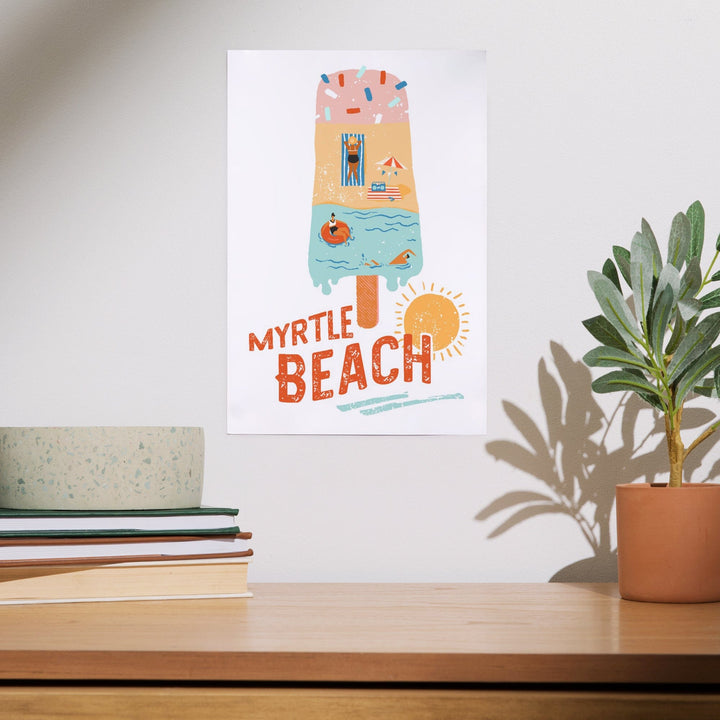 Myrtle Beach, South Carolina, Ice Cream, Art & Giclee Prints Art Lantern Press 