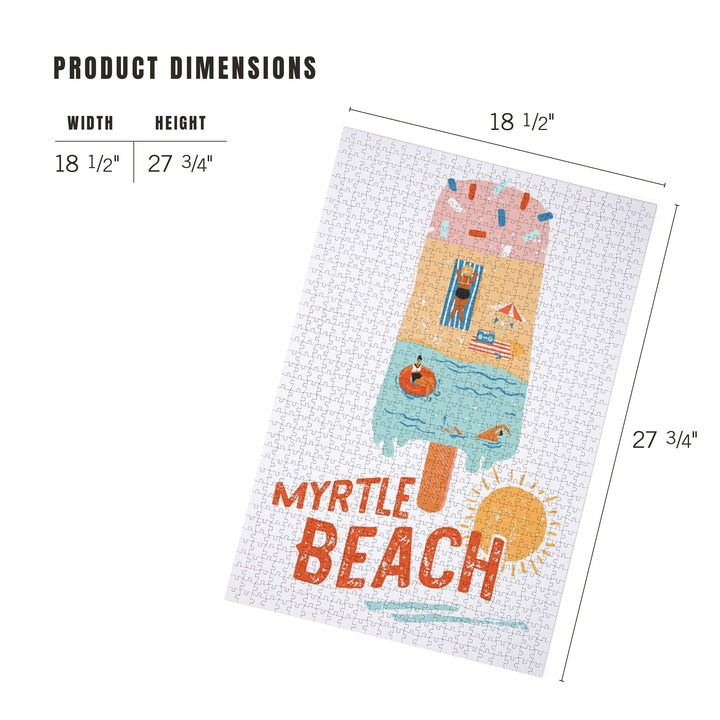 Myrtle Beach, South Carolina, Ice Cream, Jigsaw Puzzle Puzzle Lantern Press 