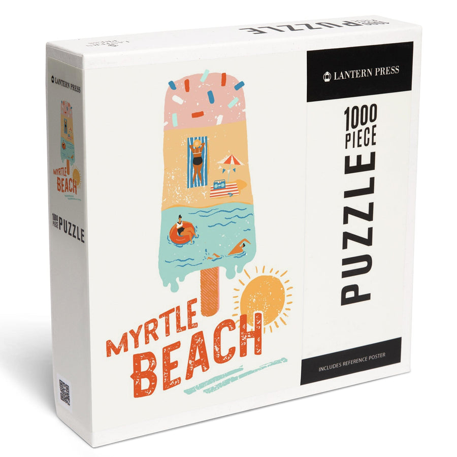 Myrtle Beach, South Carolina, Ice Cream, Jigsaw Puzzle Puzzle Lantern Press 
