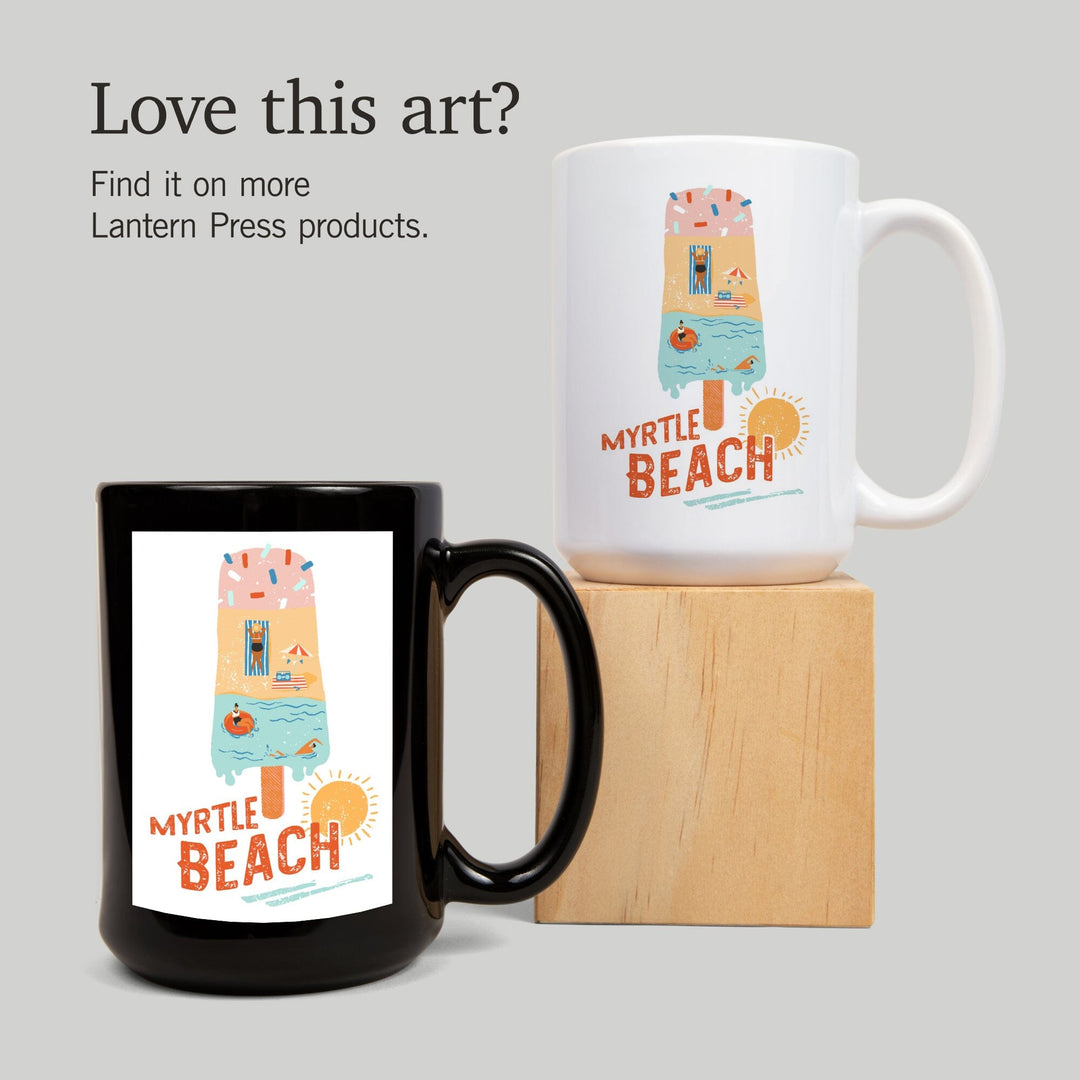 Myrtle Beach, South Carolina, Ice Cream, Lantern Press Artwork, Ceramic Mug Mugs Lantern Press 