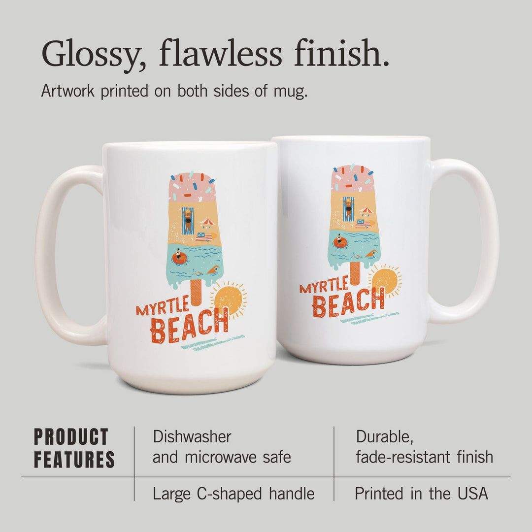 Myrtle Beach, South Carolina, Ice Cream, Lantern Press Artwork, Ceramic Mug Mugs Lantern Press 