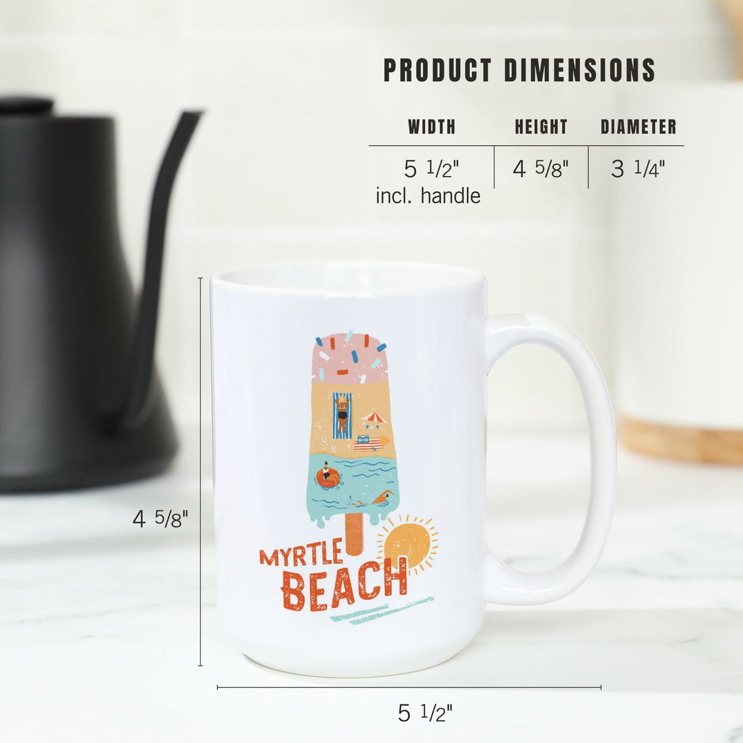 Myrtle Beach, South Carolina, Ice Cream, Lantern Press Artwork, Ceramic Mug Mugs Lantern Press 