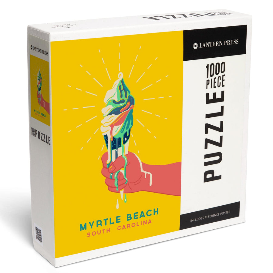 Myrtle Beach, South Carolina, Sweet Relief Collection, Melting Ice Cream Cone, Jigsaw Puzzle Puzzle Lantern Press 