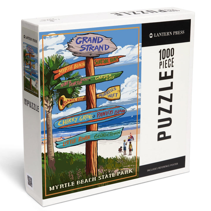 Myrtle Beach State Park, Destinations Sign, Jigsaw Puzzle Puzzle Lantern Press 