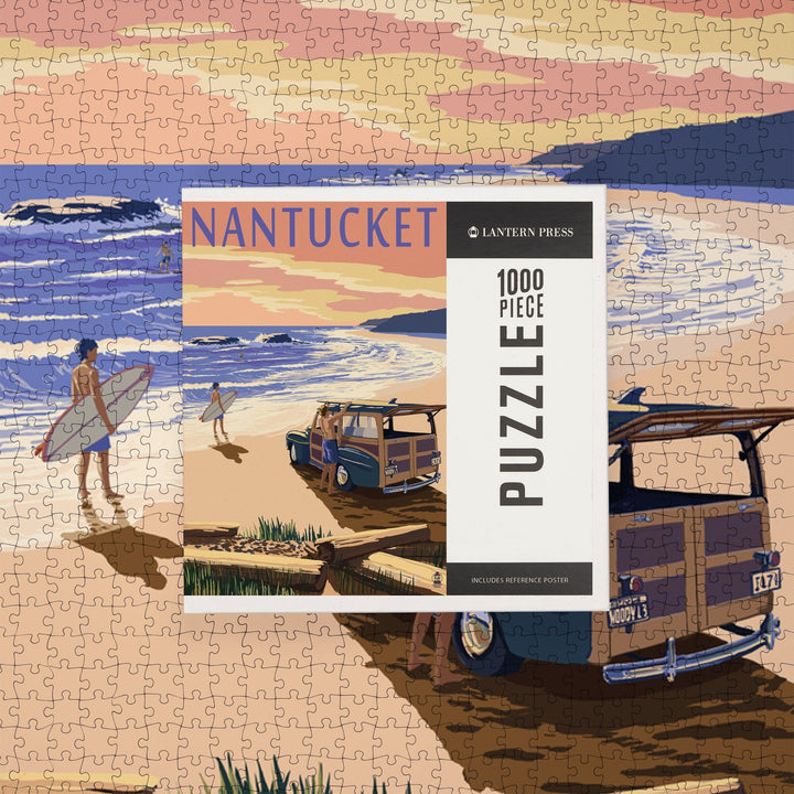 Nantucket, Massachusetts, Woody on Beach, Jigsaw Puzzle Puzzle Lantern Press 