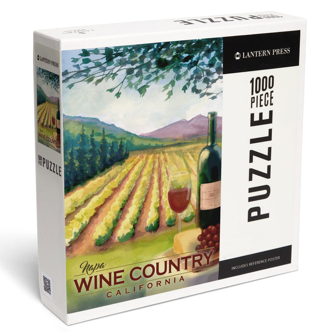Napa, California, Wine Country, Jigsaw Puzzle Puzzle Lantern Press 