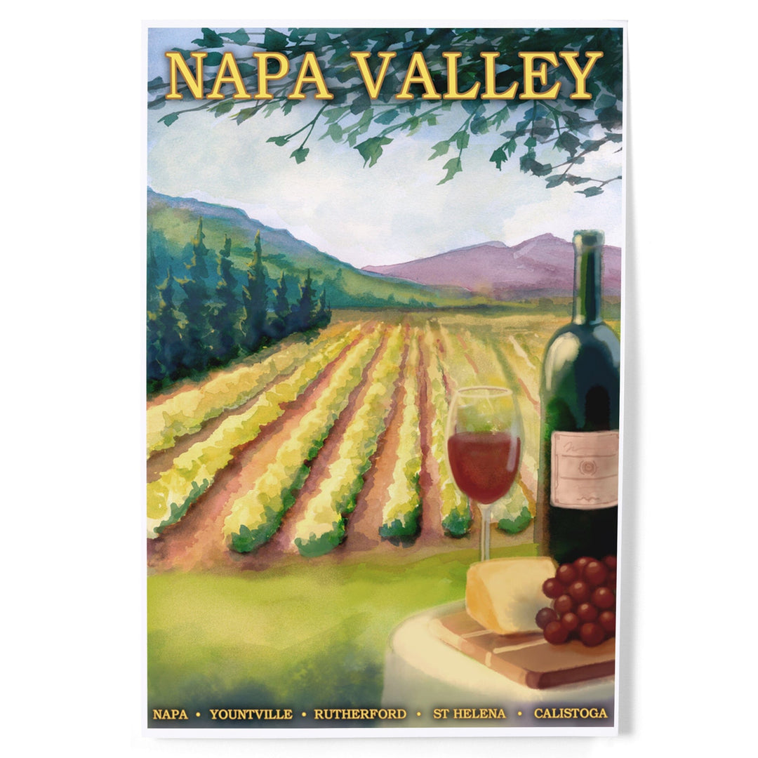 Napa Valley, California, Wine Country, Art & Giclee Prints Art Lantern Press 