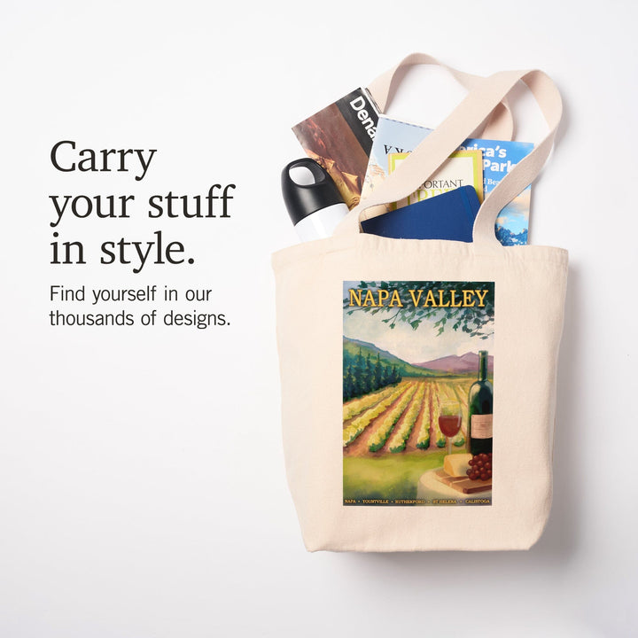 Napa Valley, California, Wine Country, Tote Bag Totes Lantern Press 