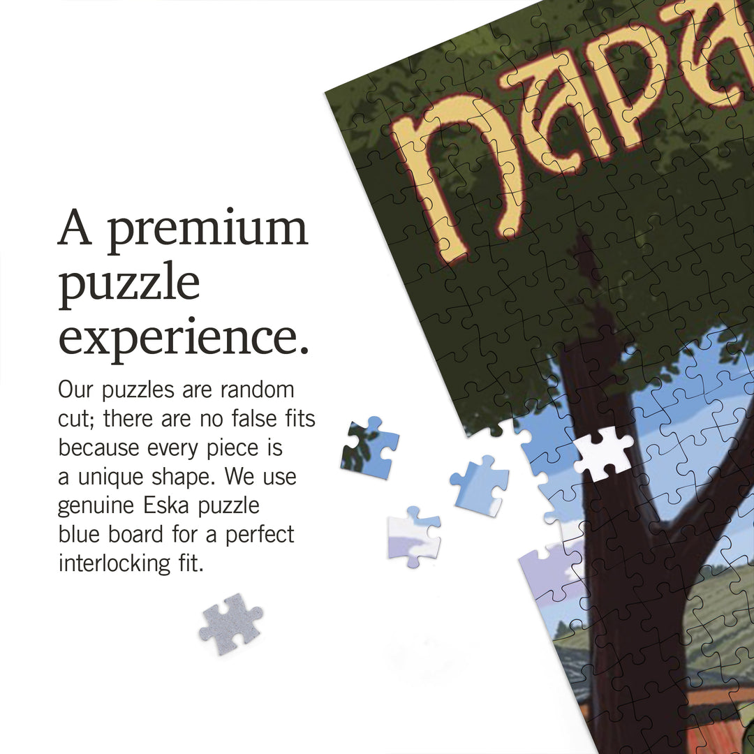 Napa Valley, California, Wine Grape Crushing, Jigsaw Puzzle Puzzle Lantern Press 