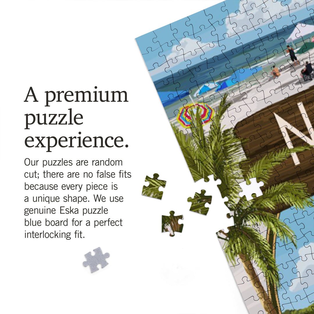 Naples, Florida, Montage, Jigsaw Puzzle Puzzle Lantern Press 