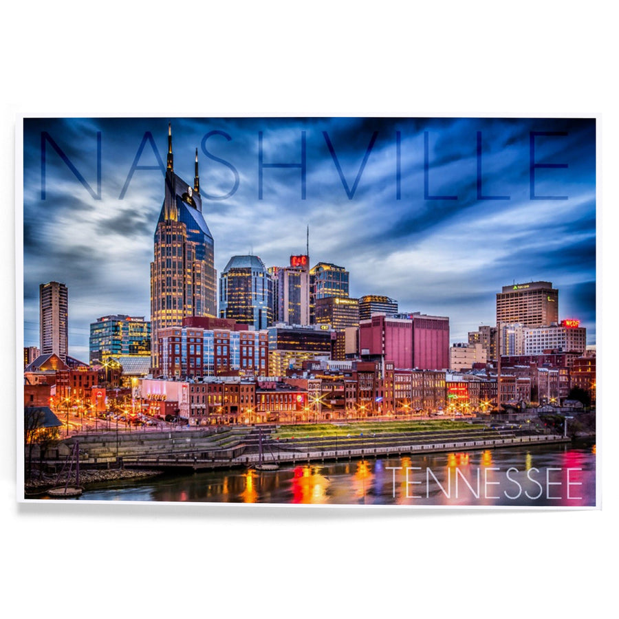 Nashville, Tennessee, Colorful Skyline, Art & Giclee Prints Art Lantern Press 
