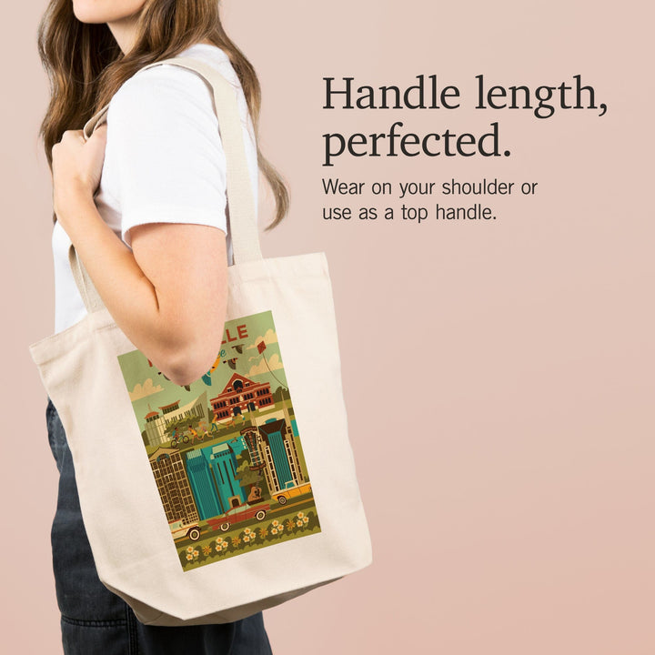 Nashville, Tennessee, Geometric City Series, Tote Bag Totes Lantern Press 