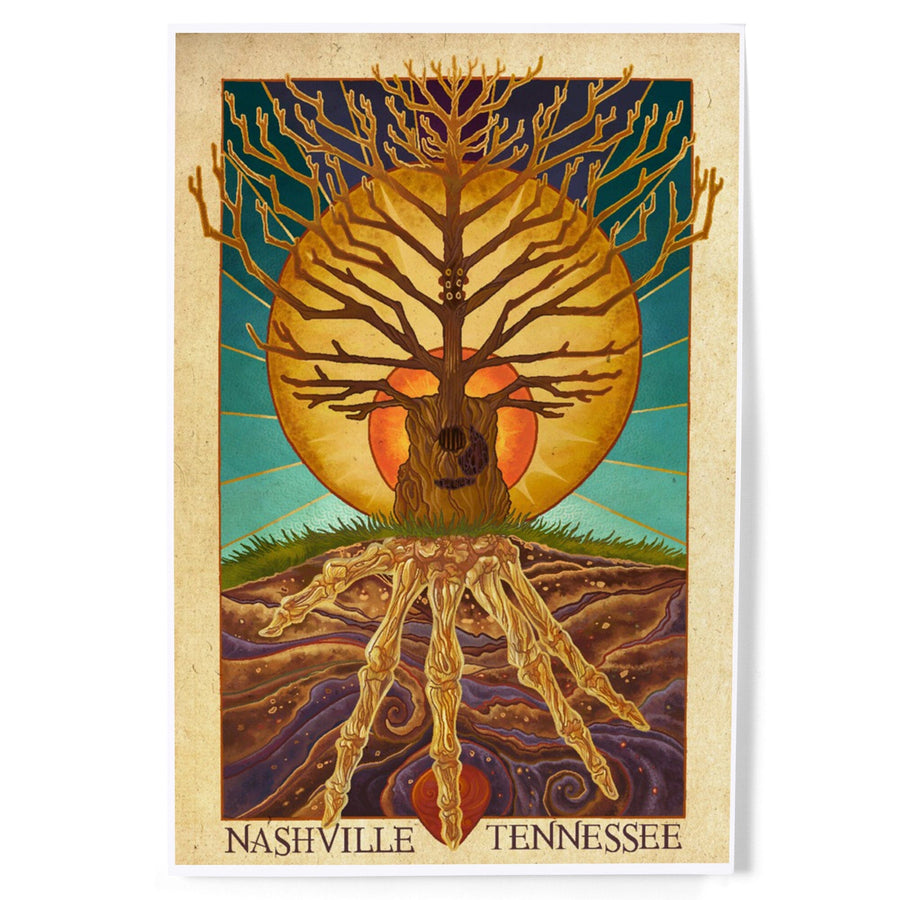 Nashville, Tennessee, Guitar Tree, Art & Giclee Prints Art Lantern Press 