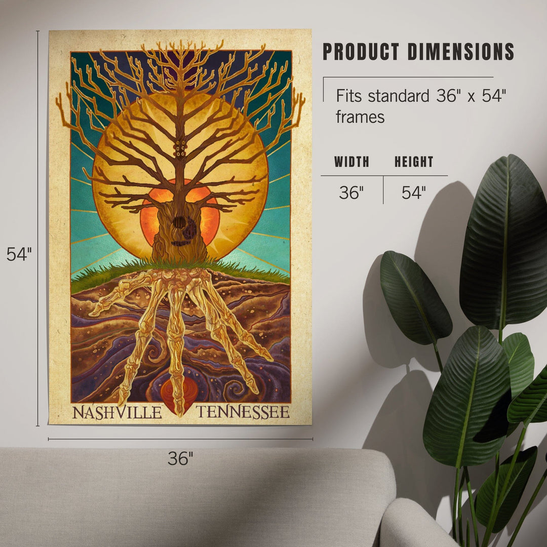 Nashville, Tennessee, Guitar Tree, Art & Giclee Prints Art Lantern Press 