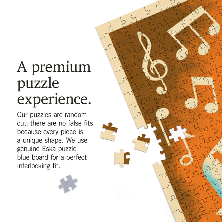 Nashville, Tennessee, Music City, Jigsaw Puzzle Puzzle Lantern Press 